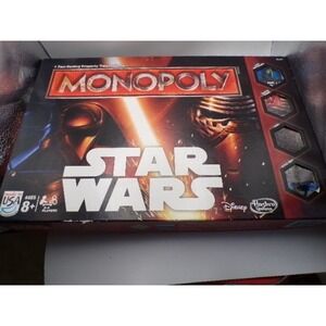 Hasbro Star Wars Monopoly Board Game The Force Awakens B3227 Luke Vader Finn